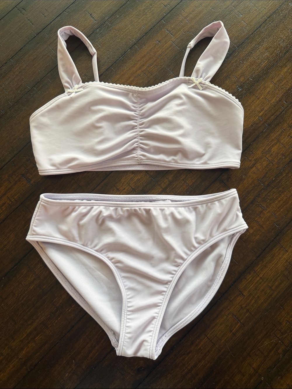 abercrombie kids light purple two-piece swim set